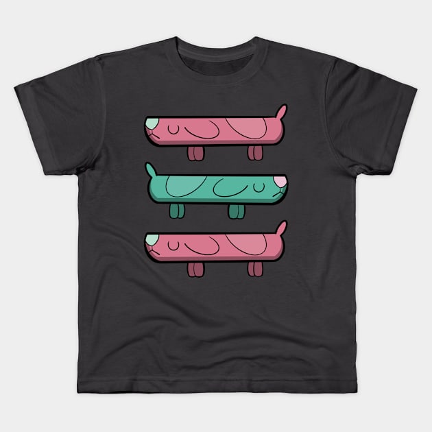 Long Dog Kids T-Shirt by Titanium Quill